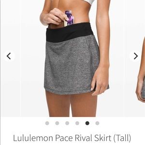 Lululemon Pace Rival Tennis Skirt Sz 6 tall NWT